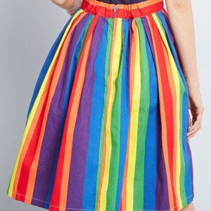 NWT Modcloth Rainbow Skirt Size M